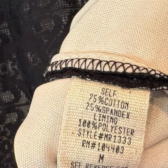 Moon River Black And Neutral Lace Up Neckline Dress Size Medium - Picture 6 of 7